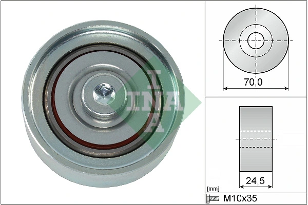 Deflection/Guide Pulley, V-ribbed belt
